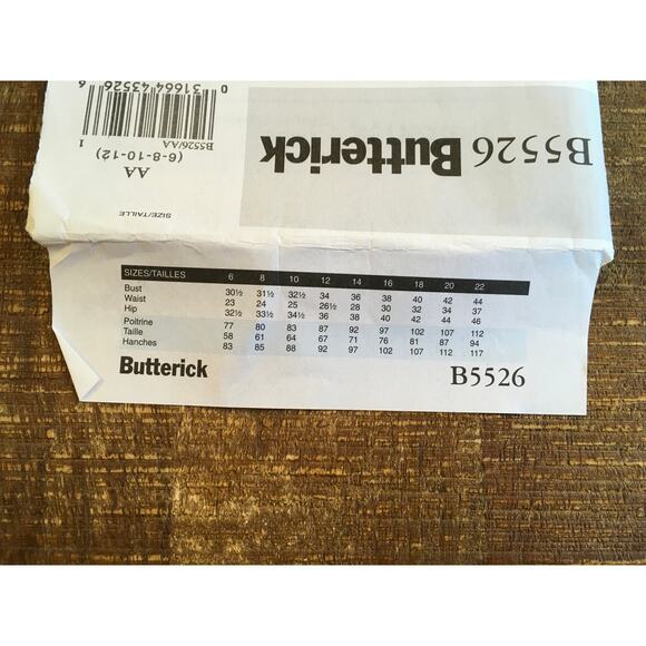 Butterick Sewing Pattern B5526 Women Shirt Button Down Simple Classic 6-12 UNCUT - Picture 3 of 3